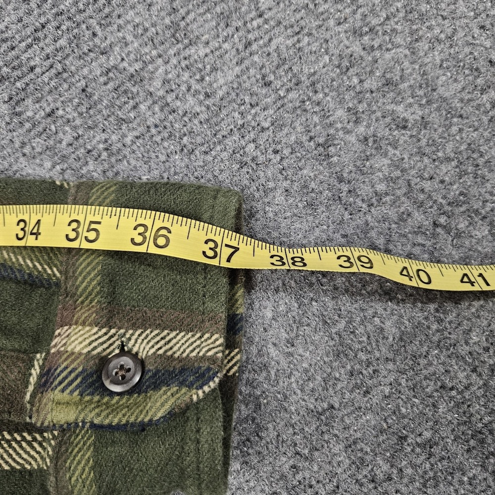 Orvis‎ Flannel Shirt Mens XL Green Plaid Cotton Button Down Outdoor Casual L/S - Picture 7 of 7